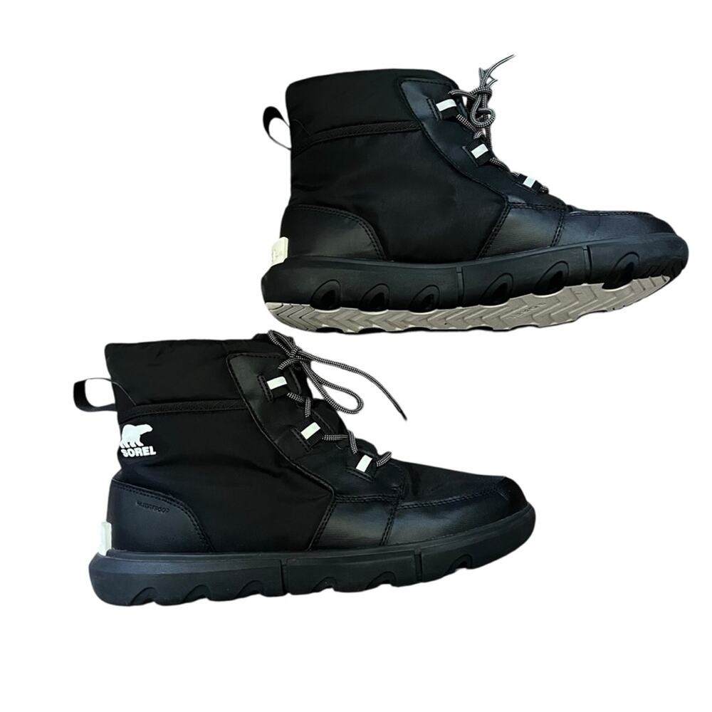 Sorel Women's Explorer II Carnival Sport Boots Winter Snow Waterproof Black 11 - Picture 2 of 10